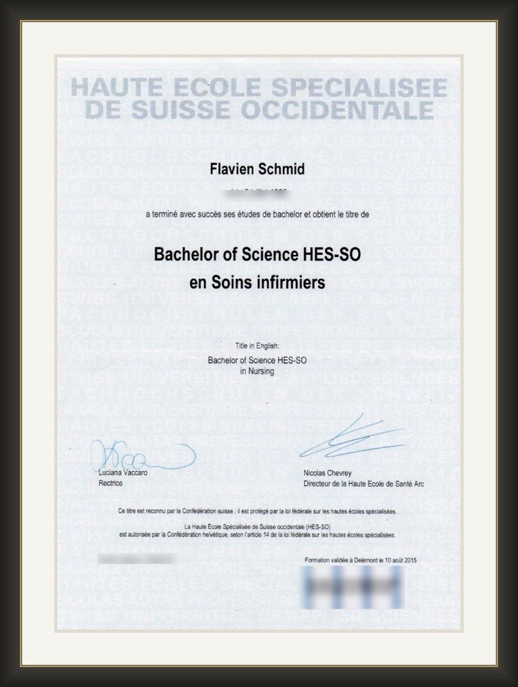 Diplôme Bachelor of Science HES-SO en Soins infirmiers