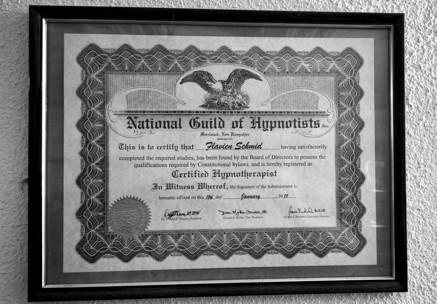Diplôme Certified Hypnotherapist, National Guild of Hypnotists